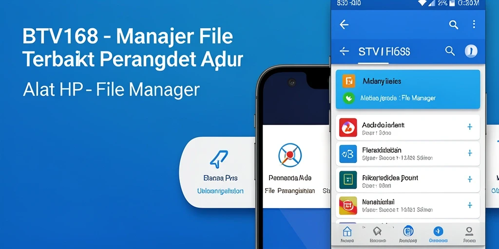 Tampilan antarmuka BTV168 yang mudah digunakan untuk manajemen file.