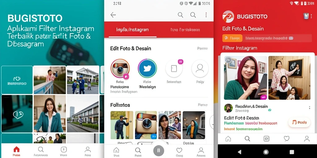 Tampilan antarmuka aplikasi BUGISTOTO dengan berbagai pilihan filter menarik.