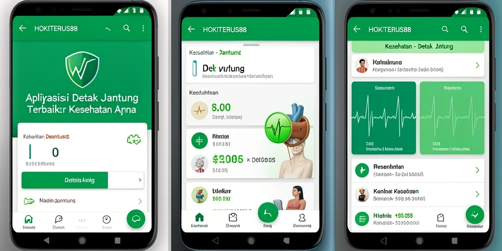 Antarmuka HOKITERUS88 menampilkan grafik detak jantung yang informatif.