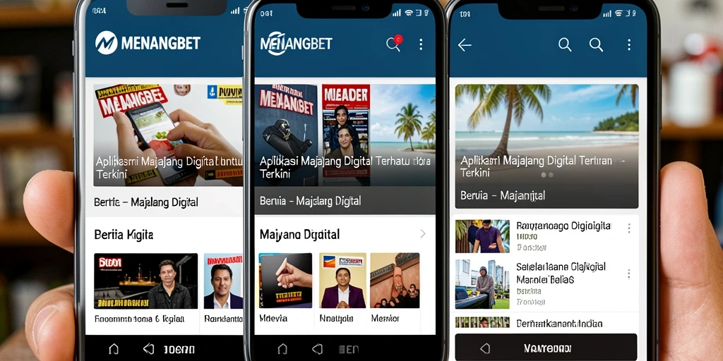 Tampilan antarmuka aplikasi MENANGBET untuk akses berita digital.