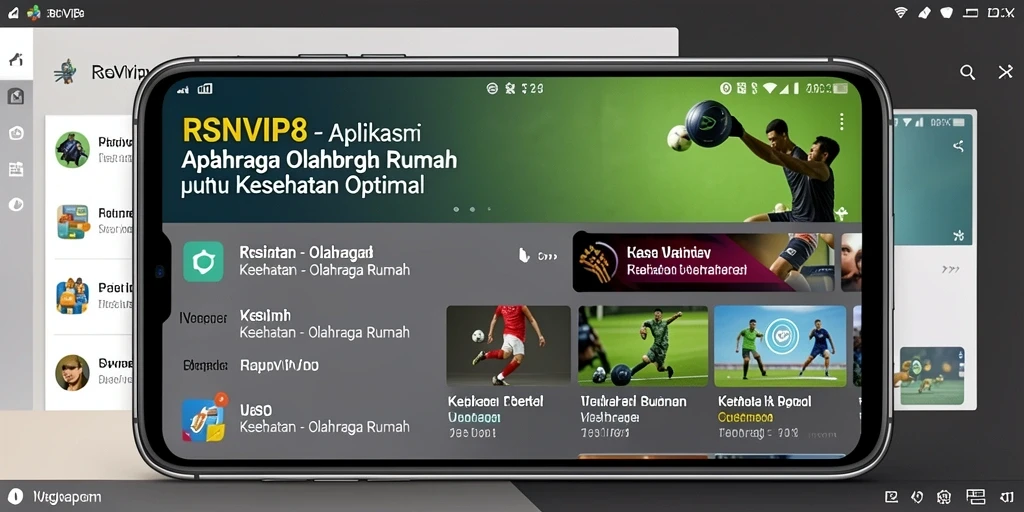 Tampilan antarmuka RSNVIP8 saat berolahraga di rumah.